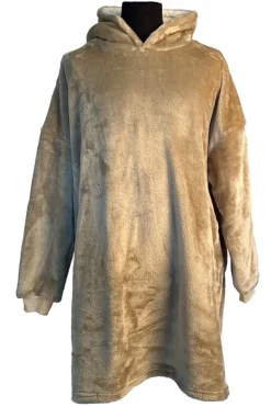 Clearance WINKLER Sweatplaid grège en polyester avec poche Tender - 76 x 89 cm