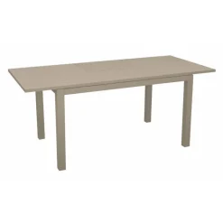 Outlet Table balcon coloris beige en aluminium Caméline II - 110 x 170 x 70 cm