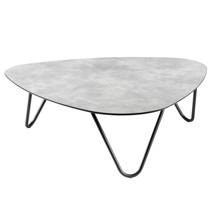 Discount LAFUMA MOBILIER Table basse Cocoon ciment coloris noir en HPL Lafuma - 96 x 102 x 33 cm