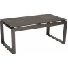 STERN Table basse coloris anthracite et gris métallique en aluminium - 110,5 x 60 x 45 cm