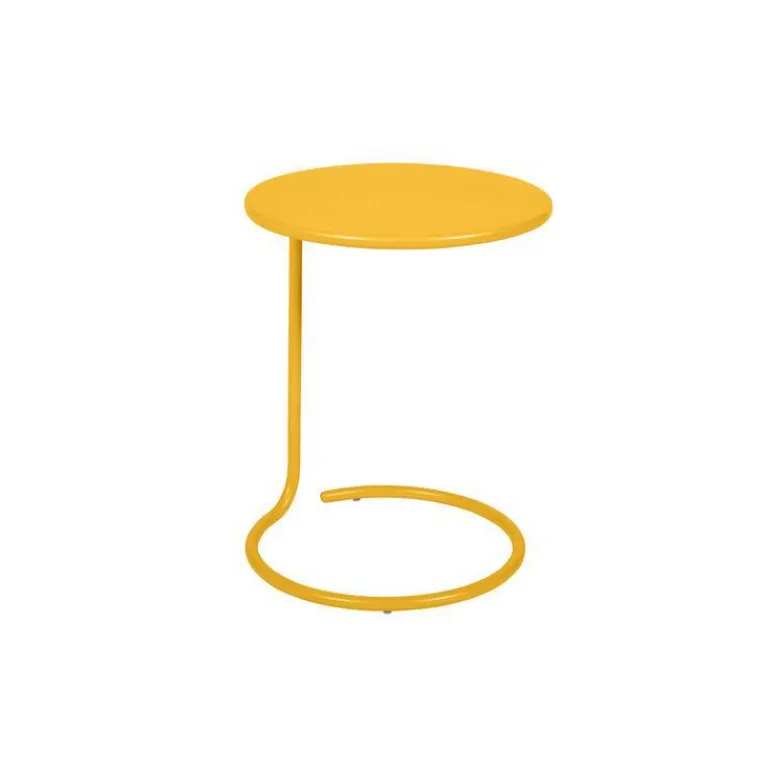Online FERMOB Table basse déportée coolside coloris jaune en acier - 53 cm