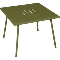 Hot FERMOB Table basse Monceau carrée coloris vert en acier - 57 x 57 cm