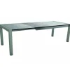 Best STERN Table coloris graphite/gris métal en aluminium - 174/214/254 x 90 x 75 cm