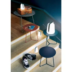 Hot FERMOB Table d'appoint cocotte bleu acapulco Ø34x36