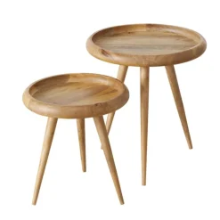 Clearance BOLTZE Table d'appoint en manguier marron Herve - Ø 42 x H 47 cm