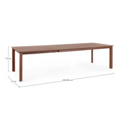 Clearance BIZZOTTO Table de jardin extensible Konnor Barn - 200/300 x 110 x 76 cm