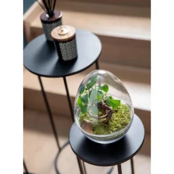 Clearance Table de service Quinty en métal noir T1 Edelman Hollande - Ø 22 x 50 cm