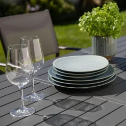 Best Table en aluminium graphite Caméline II - 130/180 x 84 cm