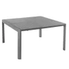 Table Filao coloris gris en aluminium Bizzotto - 97/149 x 149 cm
