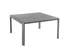 Table Filao coloris gris en aluminium Bizzotto - 97/149 x 149 cm