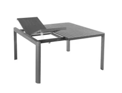Table Filao coloris gris en aluminium Bizzotto - 97/149 x 149 cm