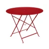 Best FERMOB Table ronde pliante en acier coloris piment Bistro - Ø 96 x 74 cm