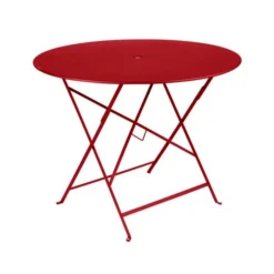 Best FERMOB Table ronde pliante en acier coloris piment Bistro - Ø 96 x 74 cm