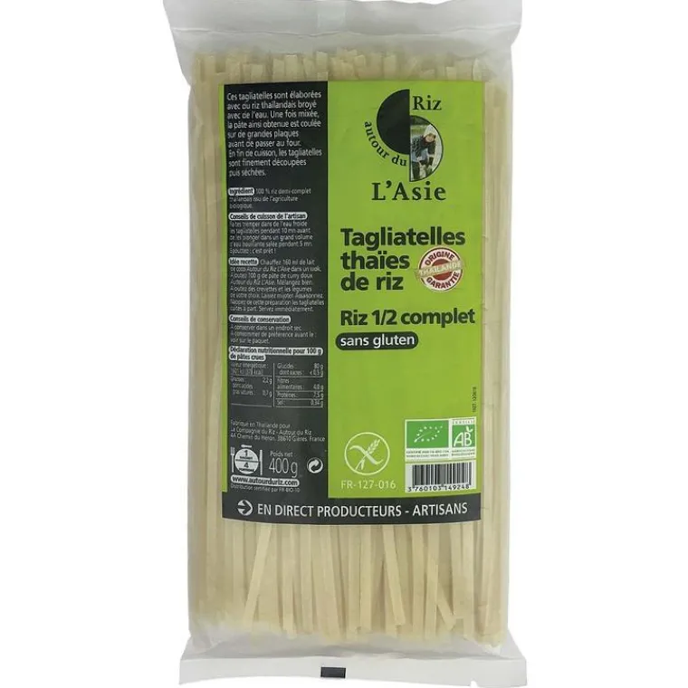 New AUTOUR DU RIZ Tagliatelles thaïes de riz demi-complet