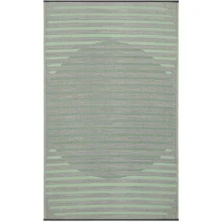 Discount FAB HAB Tapis coloris vert en polypropylène recyclé - 150 x 240 cm