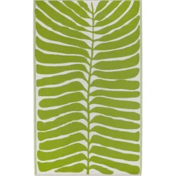 Clearance FAB HAB Tapis coloris vert en polypropylène recyclé - 120 x 180 cm