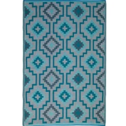 Discount FAB HAB Tapis Lhasa Teal en polypropylène recyclé - 120 x 180 cm