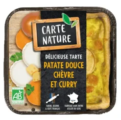Discount CARTE NATURE Tarte patate douce chèvre curry - 190g