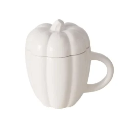 Online BOLTZE Tasse jumbo blanche en céramique forme potiron Zapayo - Ø 11,3 x 15 cm