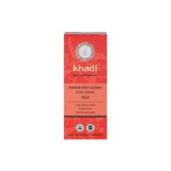 Sale KHADI Teinture aux plantes bio henna pur rouge en format de 100 g