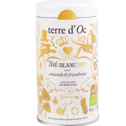 Hot TERRE D'OC Thé blanc amande et framboise bio - 30 g