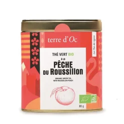 Discount TERRE D'OC Thé vert bio pêche du roussillon - 80 g