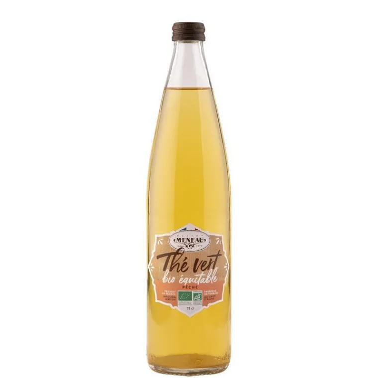 Clearance MAISON MENEAU Thé vert bio équitable pêche - 75 cl