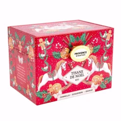 PROVENCE D'ANTAN Tisane de Noël orange cannelle bio - 36 g dans une boîte en métal