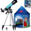 Discount BRESSER Télescope à lentille 50/360 tente d’observation bleue - 3,8 x 7 x 1 m