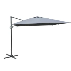 New Toile pour parasol déporté coloris gris - 3 x 4 m