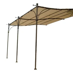 COULEURS DU MONDE Tonnelle adossée coloris marron - 3 x 4 m