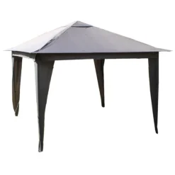 Best COULEURS DU MONDE Tonnelle Manea pliable en acier - 3.5 x 3.5 m