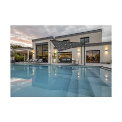 Discount JARDILINE Tonnelle toile tendue ciel étoilé coloris noir en toile Morel - 3,5 x 3,5 m