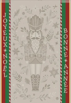 SAFECO Torchon Jacquard Cérémonie coloris beige en coton - 50 x 70 cm