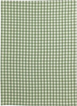 Hot WINKLER Torchon vert cactus en coton recyclé Vichy - 50 x 70 cm