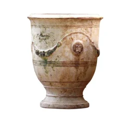 New POTERIE DE LA MADELEINE Vase Anduze patine en terre cuite H 55 x Ø 45 cm