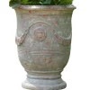 Sale POTERIE DE LA MADELEINE Vase Anduze patine grise en terre cuite émaillée H 68 x Ø 53 cm