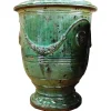 Hot POTERIE DE LA MADELEINE Vase Anduze patine émeraude en terre cuite émaillée H 68 x Ø 53 cm