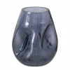Outlet BOLTZE Vase en verre laqué gris Lojin - Ø 14 x H 17,5 cm