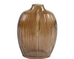 Online KAEMINGK Vase ovale en verre brun - 11,5 x 8 x 28 cm