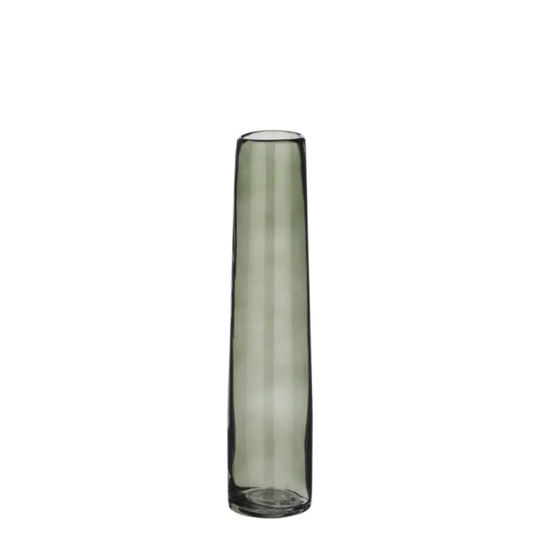 Clearance EDELMAN Vase soliflore en verre coloris vert Xandra - Ø 7 x H 30,5 cm