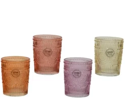 Discount KAEMINGK Verre à eau en verre transparent coloré - Ø 8 x H 10 cm