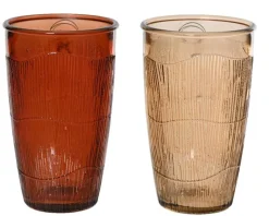 Best KAEMINGK Verre coloré en verre recyclé strié - Ø 8 x H 13 cm