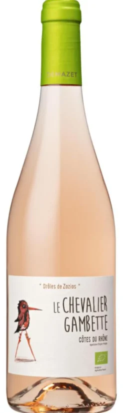 Outlet DEMAZET Vin rosé Côtes du Rhône AOC bio Le chevalier Gambette Drôles de zozios - 75 cl