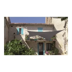 New JARDILINE Voile d'ombrage carré extensible gris 3,6 m