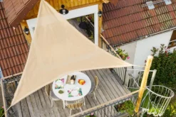 Clearance MOREL Voile triangulaire en toile de jute marron Jardiline - 3,6 m