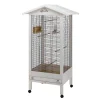Best FERPLAST Volière pour canaris et oiseaux exotiques coloris blanc en bois Hemmy – 84,5 x 65,5 x 165 cm