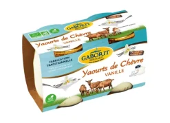 Outlet GABORIT Yaourt au lait de chèvre bio aromatisé vanille - 2 x 125 g