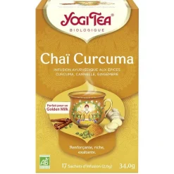 Clearance YOGI TEA Chaï curcuma en boîte carton de 17 sachets